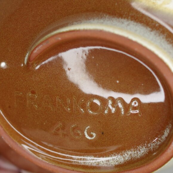 Frankoma Pottery Trinket Dish / Ashtray, Desert Gold, Original Label Mid Century - Picture 6 of 6